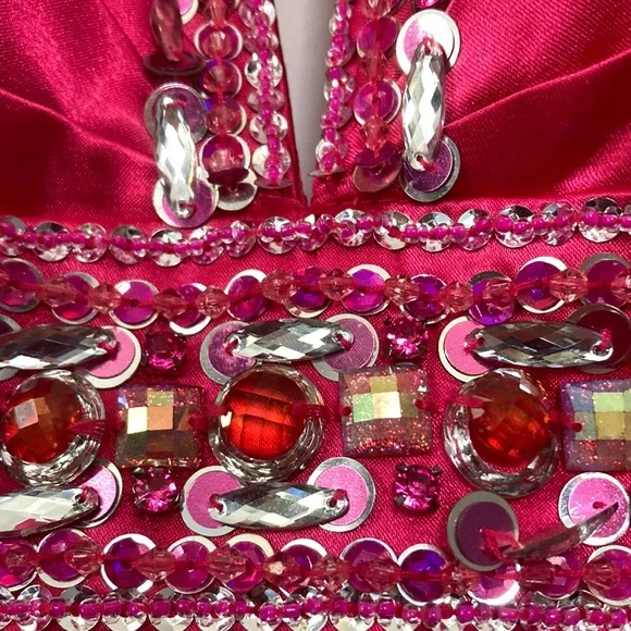 MORI LEE PAPARAZZI JUMPSUIT HIDDEN PANTS THAT LOOK LIKE A GOWN - Picture 10 of 11